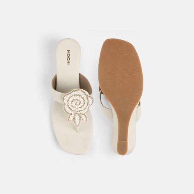 Mochi Women Beige Casual Slip Ons (SKU: 35-2703-20-36)
