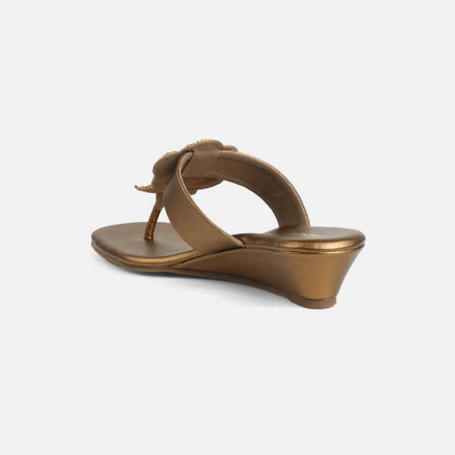 Mochi Women Antic-gold Casual Slip Ons (SKU: 35-2703-28-36)