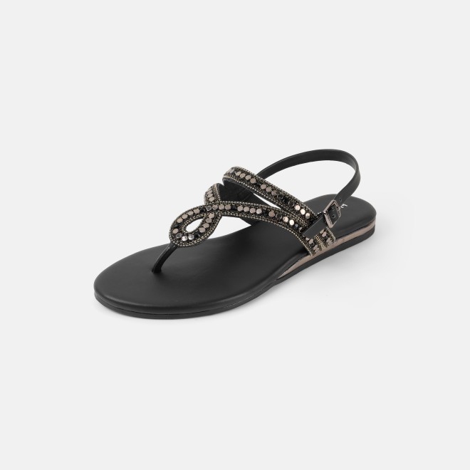 Mochi Women Black Casual Sandals (SKU: 35-2706-11-36)