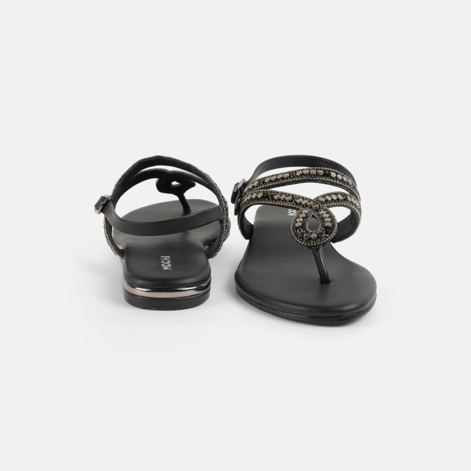 Mochi Women Black Casual Sandals (SKU: 35-2706-11-36)