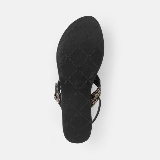 Mochi Women Black Casual Sandals (SKU: 35-2706-11-36)
