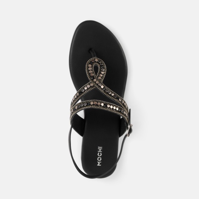 Mochi Women Black Casual Sandals (SKU: 35-2706-11-36)