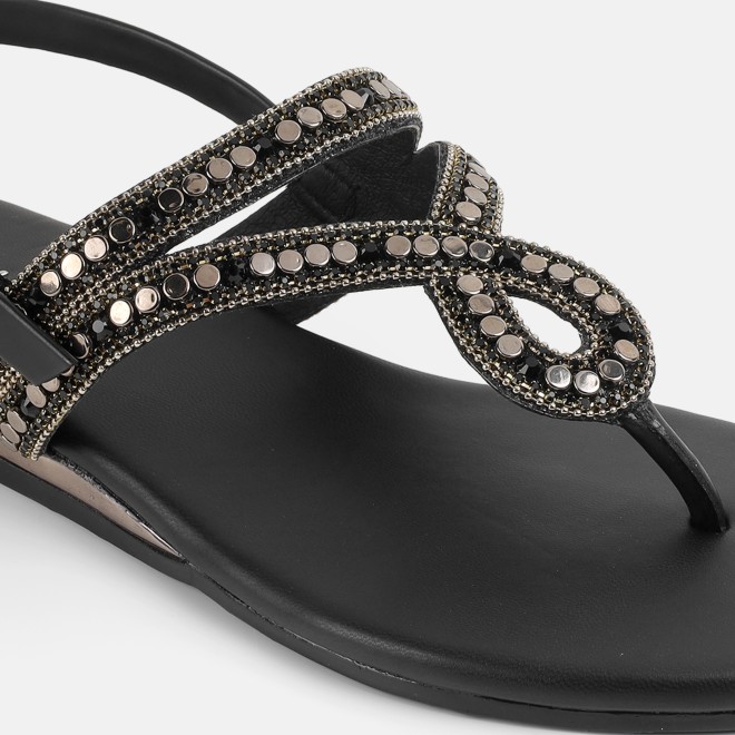 Mochi Women Black Casual Sandals (SKU: 35-2706-11-36)