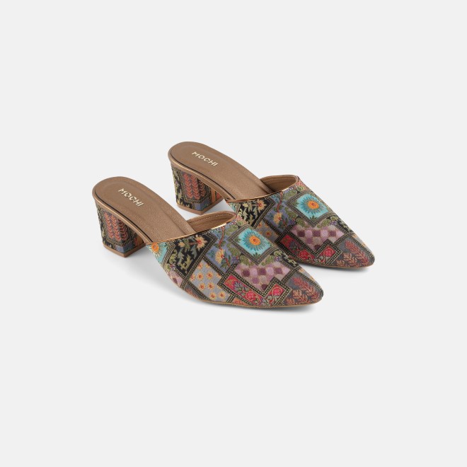 Mochi Women Antic-gold Ethnic Slip Ons (SKU: 35-2817-28-37)