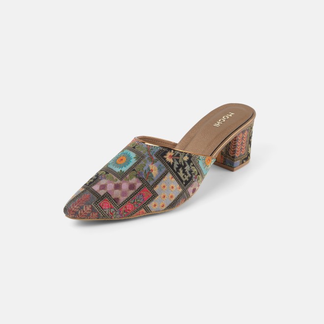 Mochi Women Antic-gold Ethnic Slip Ons (SKU: 35-2817-28-37)