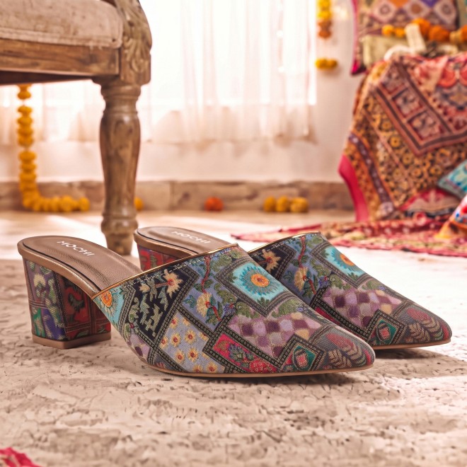 Mochi Women Antic-gold Ethnic Slip Ons (SKU: 35-2817-28-37)