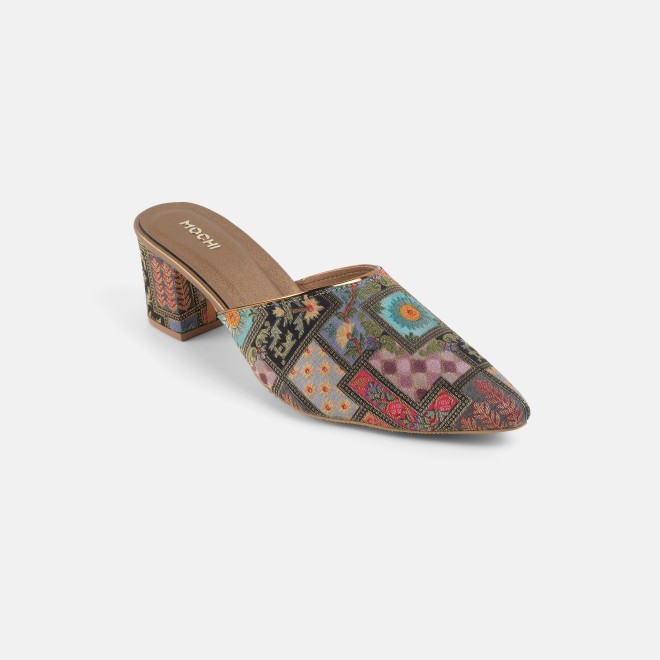 Mochi Women Antic-gold Ethnic Slip Ons (SKU: 35-2817-28-37)