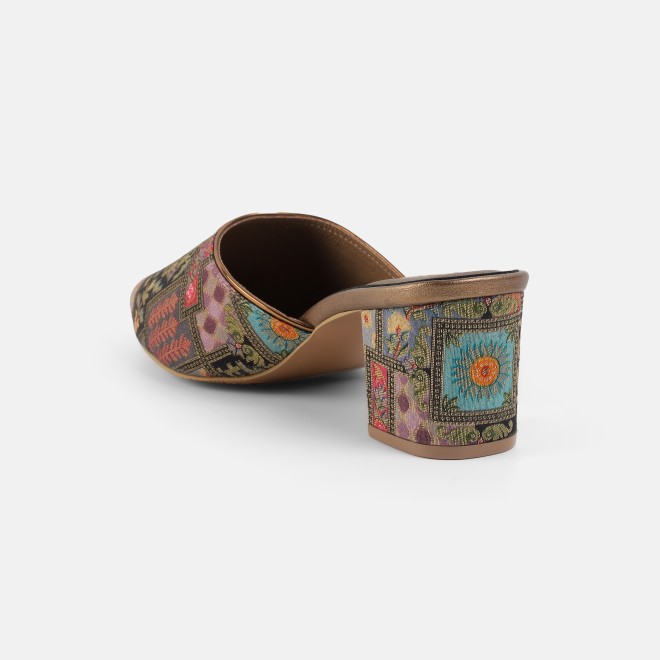 Mochi Women Antic-gold Ethnic Slip Ons (SKU: 35-2817-28-37)