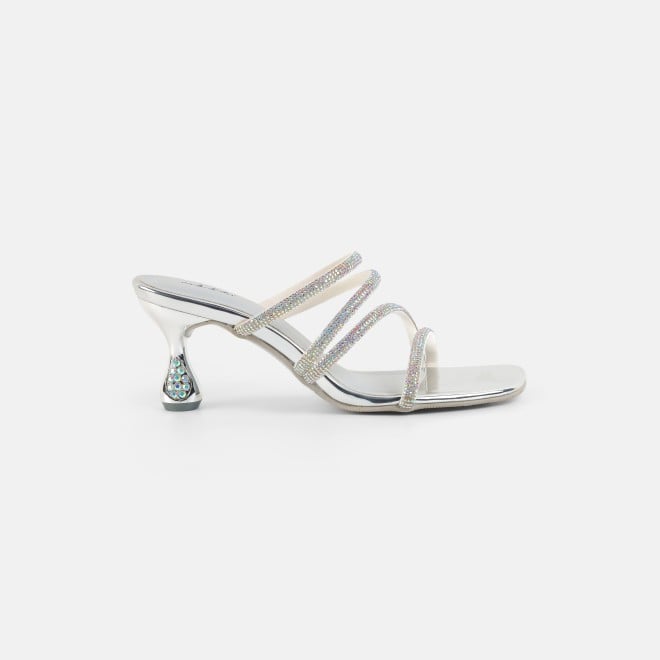 Mochi Women Silver Party Sandals (SKU: 35-2894-27-36)