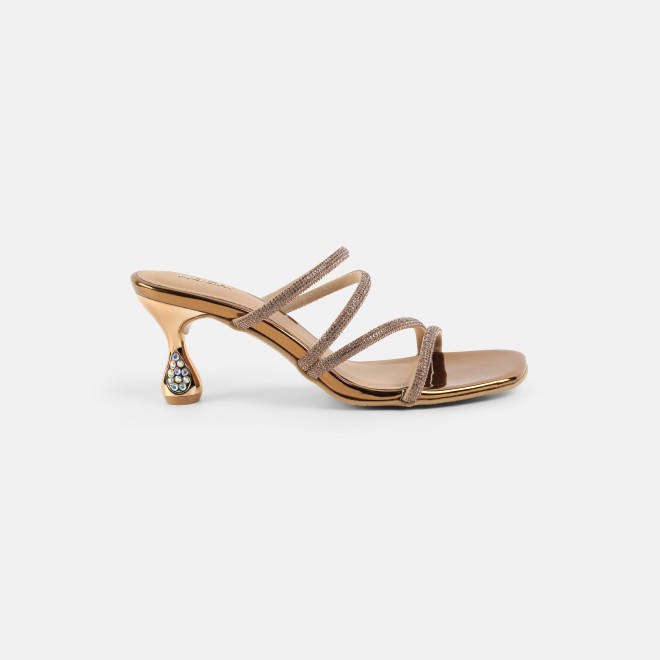 Mochi Women Antic-gold Party Sandals (SKU: 35-2894-28-36)