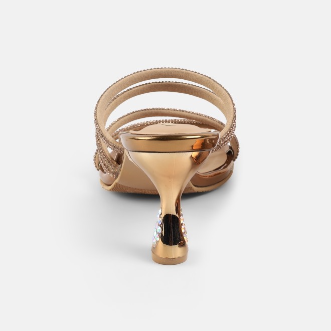 Mochi Women Antic-gold Party Sandals (SKU: 35-2894-28-36)