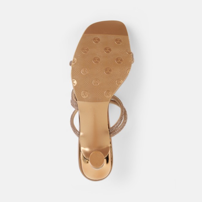 Mochi Women Antic-gold Party Sandals (SKU: 35-2894-28-36)