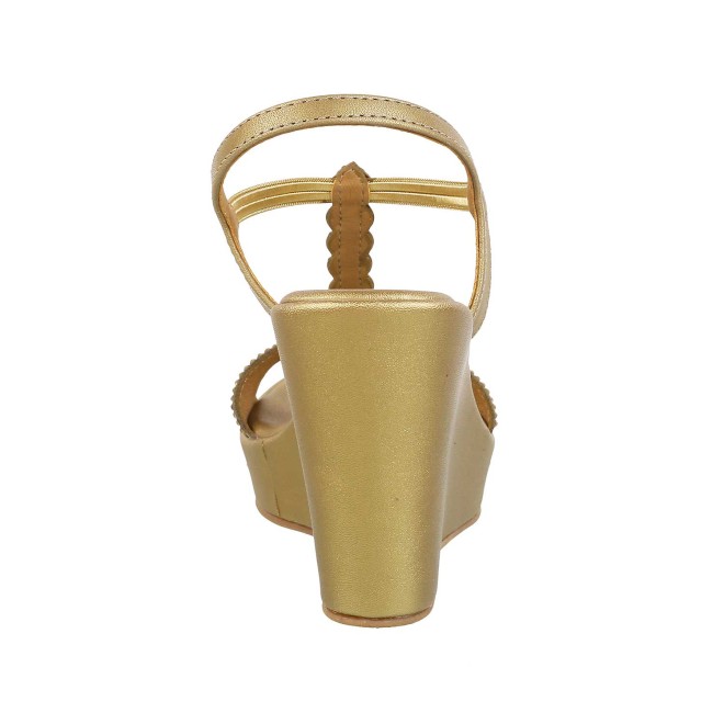 Mochi Women Antique-Gold Party Sandals (SKU: 35-300-28-36)