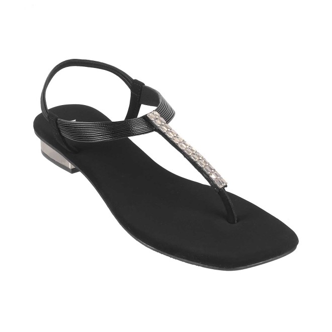 Mochi Women Black Party Sandals (SKU: 35-319-11-37)