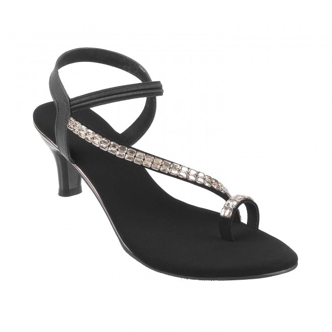 Mochi Women Black Party Sandals (SKU: 35-322-11-40)
