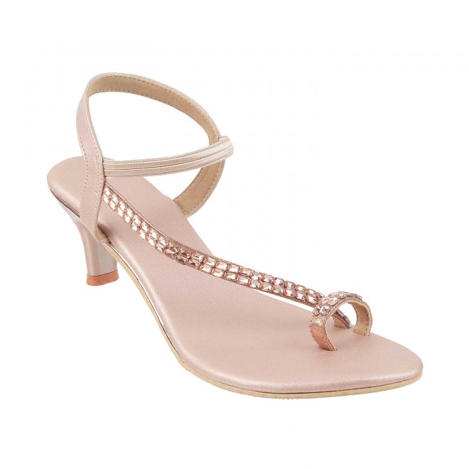 Mochi Women Rose-Gold Party Sandals (SKU: 35-322-52-37)