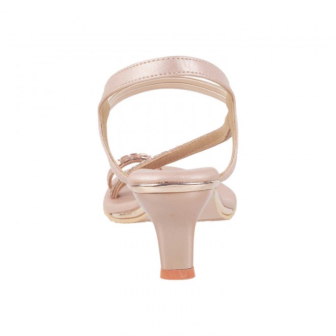 Mochi Women Rose-Gold Party Sandals (SKU: 35-322-52-37)
