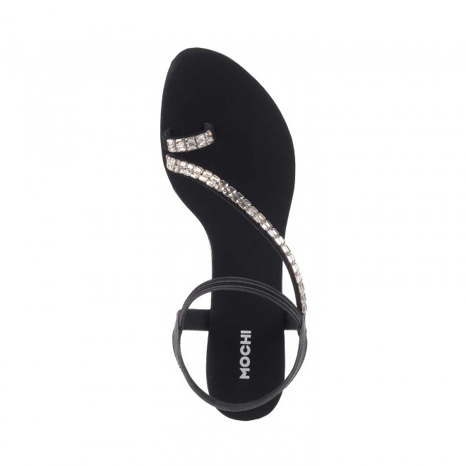 Mochi Women Black Party Sandals (SKU: 35-322-11-40)