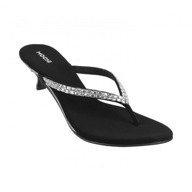 Mochi Women Black Party Sandals (SKU: 35-324-11-39)