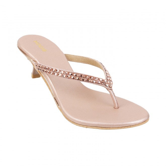 Mochi Women Rose-Gold Party Sandals (SKU: 35-324-52-37)