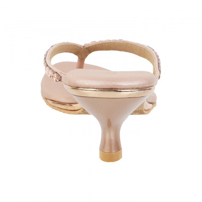 Mochi Women Rose-Gold Party Sandals (SKU: 35-324-52-37)