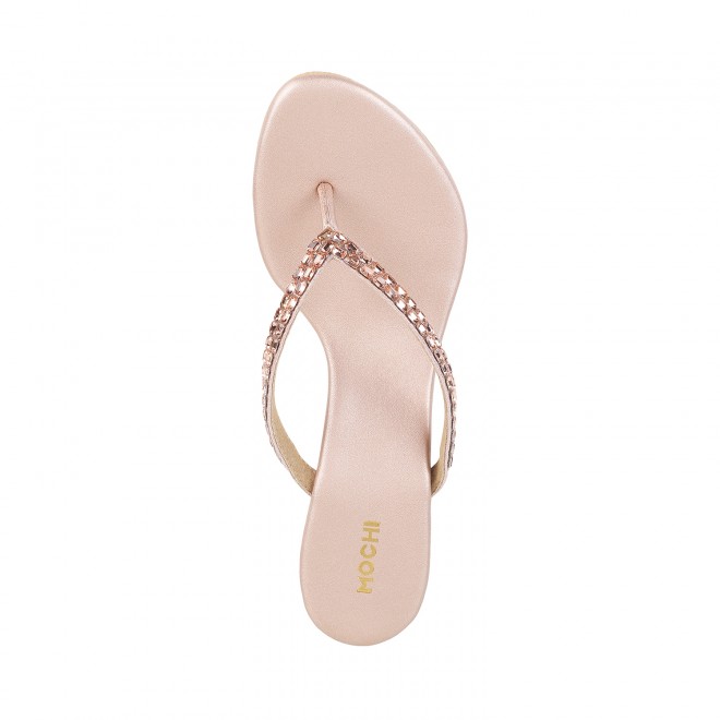 Mochi Women Rose-Gold Party Sandals (SKU: 35-324-52-37)