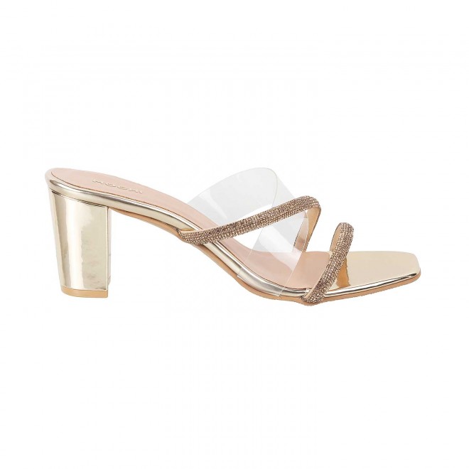 Mochi Women Gold Party Sandals (SKU: 35-328-15-36)