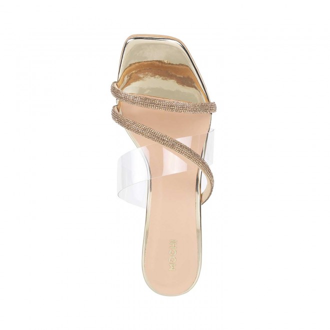 Mochi Women Gold Party Sandals (SKU: 35-328-15-36)