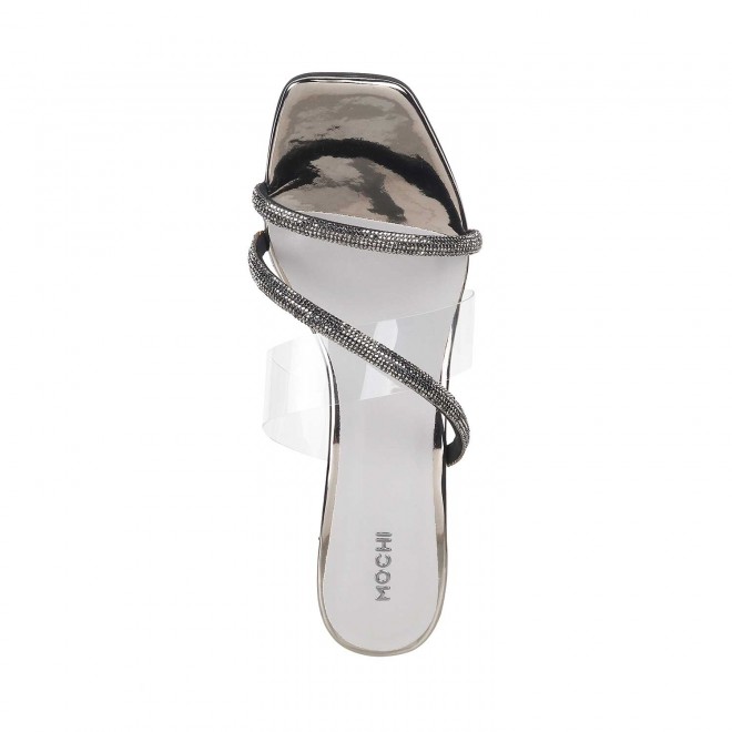 Mochi Women Gun-Metal Party Sandals (SKU: 35-328-29-41)