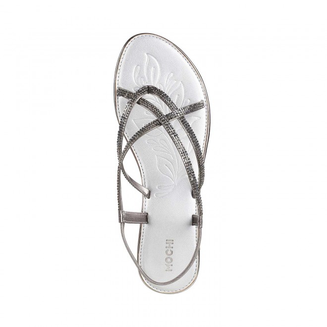 Mochi Women Gun-Metal Casual Sandals (SKU: 35-351-29-36)