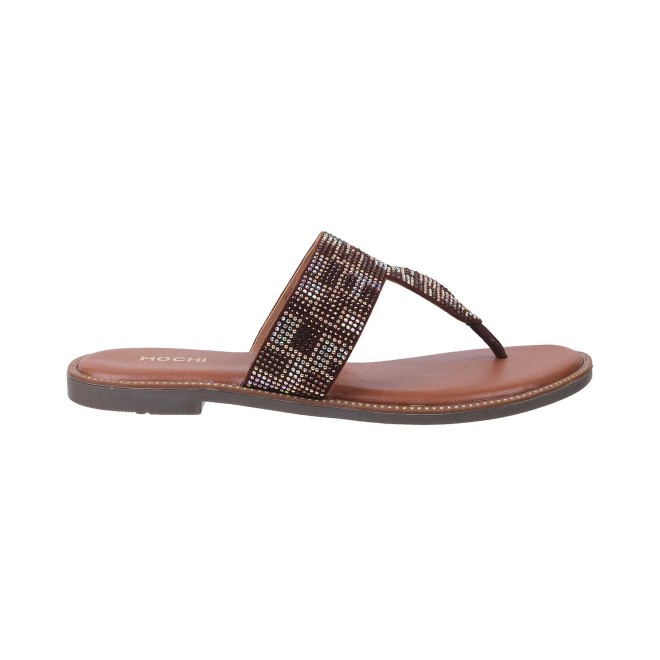 Mochi Women Brown Casual Slippers (SKU: 35-422-12-36)