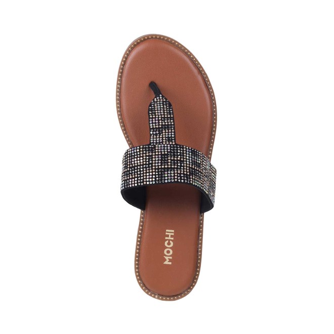 Mochi Women Black Casual Slippers (SKU: 35-422-11-36)