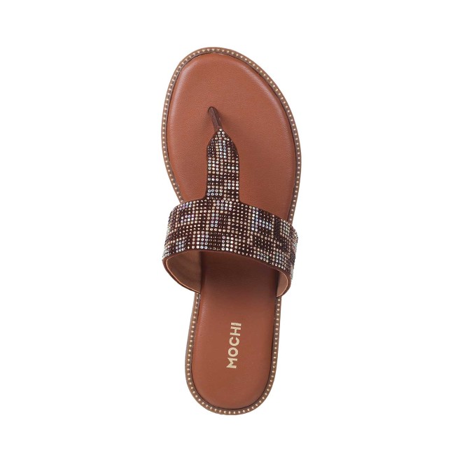 Mochi Women Brown Casual Slippers (SKU: 35-422-12-36)