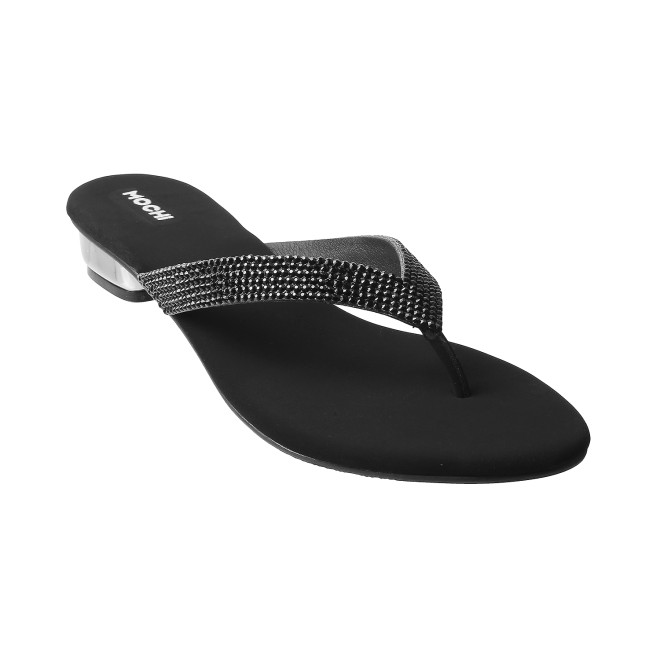 Mochi Women Black Casual Slippers (SKU: 35-4352-11-36)