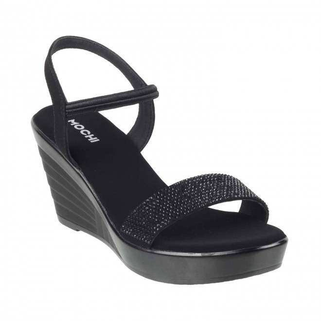 Mochi Women Black Party Sandals (SKU: 35-4528-11-36)