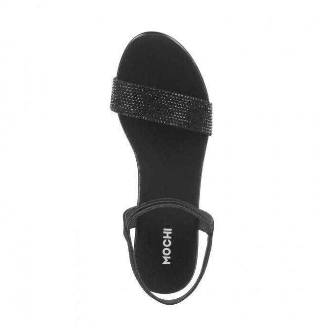 Mochi Women Black Party Sandals (SKU: 35-4528-11-36)