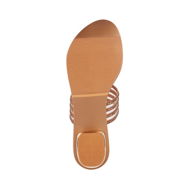 Mochi Women Antique-Gold Ethnic Slip Ons (SKU: 35-4563-28-36)