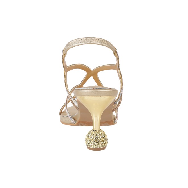 Mochi Women Gold Party Sandals (SKU: 35-474-15-36)