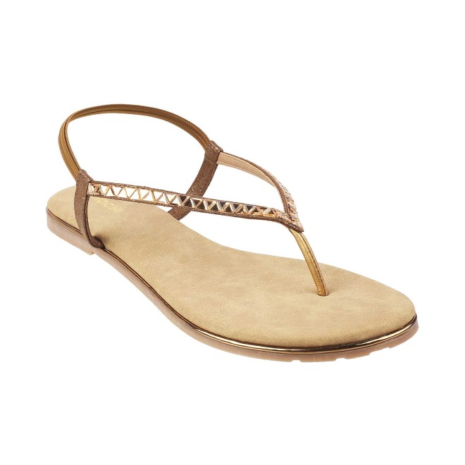 Mochi Women Antique-Gold Casual Sandals (SKU: 35-4771-28-36)
