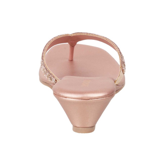 Mochi Women Rose-Gold Casual Slippers (SKU: 35-4992-52-36)