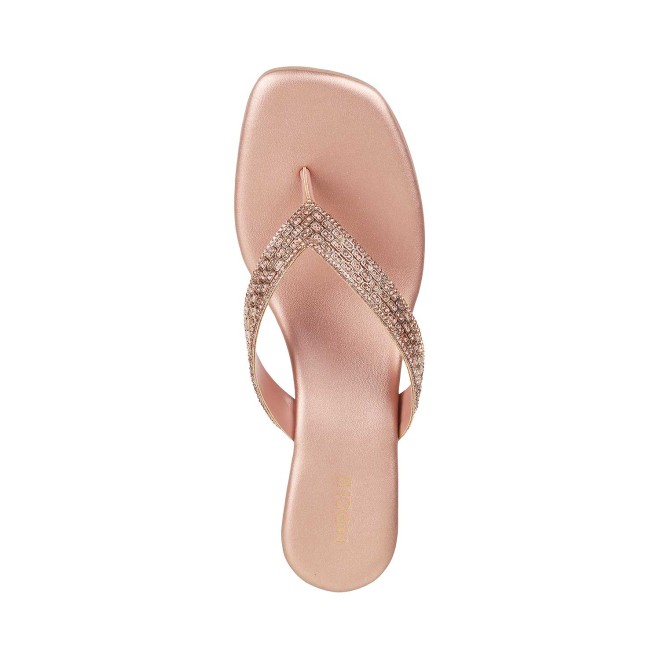 Mochi Women Rose-Gold Casual Slippers (SKU: 35-4992-52-36)