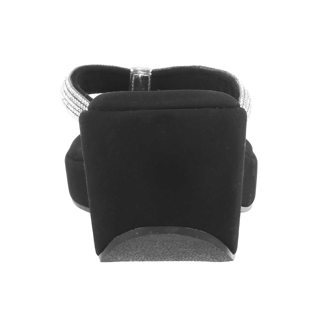 Mochi Women Black Party Slip Ons (SKU: 35-4995-11-36)