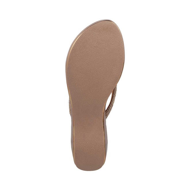 Mochi Women Antique-Gold Party Slip Ons (SKU: 35-4995-28-36)