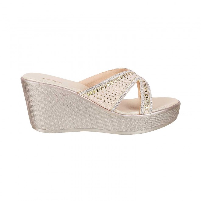 Mochi Women Gold Casual Sandals (SKU: 35-5013-15-36)