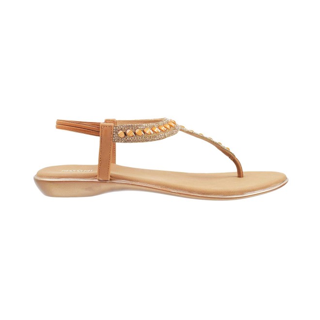 Mochi Women Antique-Gold Casual Sandals (SKU: 35-5023-28-37)