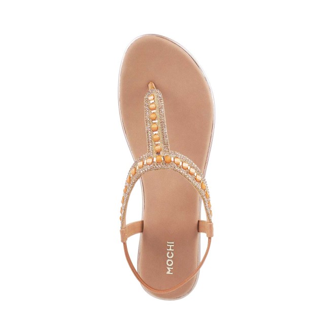 Mochi Women Antique-Gold Casual Sandals (SKU: 35-5023-28-37)
