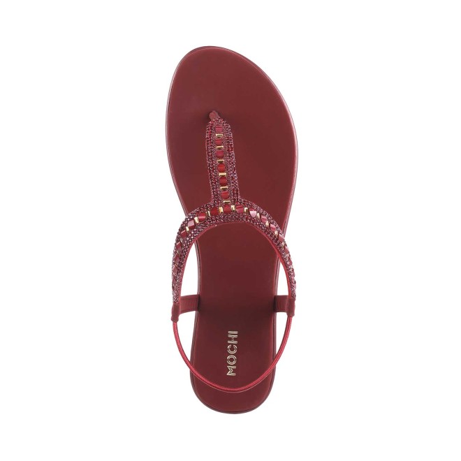 Mochi Women Maroon Casual Sandals (SKU: 35-5023-44-37)