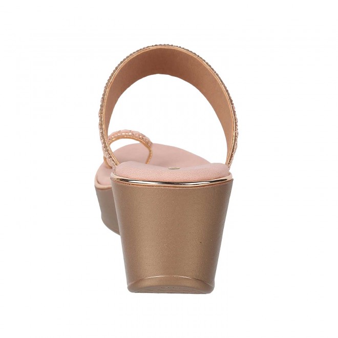 Mochi Women Peach Casual Slip Ons (SKU: 35-5024-80-38)