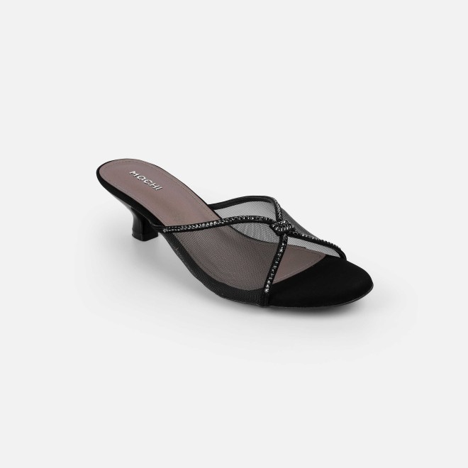Mochi Women Black Party Slip Ons (SKU: 35-562-11-36)