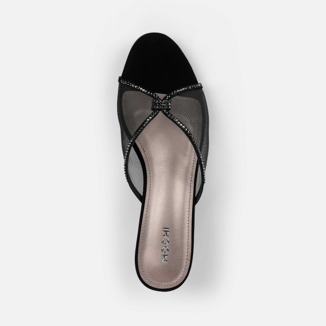 Mochi Women Black Party Slip Ons (SKU: 35-562-11-36)